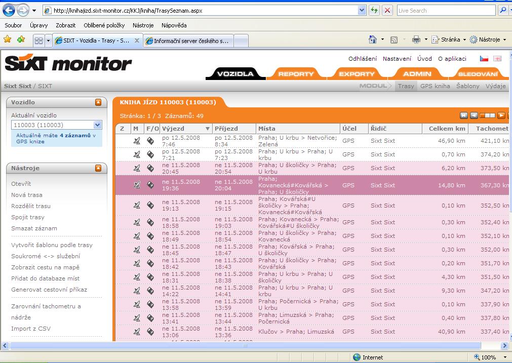 Fleet control SIXT control SIXT monitor funguje velice jednoduše, postačuje namontovat do vozidla a zaktivovat jednotku.