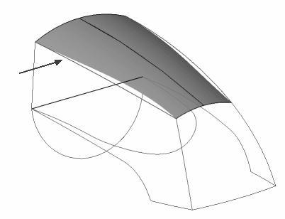 Lekce 2 Konstrukce ploch S 3D křivkami se záměr návrhu zachovává a modelování se omezuje. Tvar můžete jednoduše změnit úpravou charakteristických křivek pro příslušný pohled.