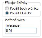 Lekce 5 Tvorba plochy V dialogovém okně Možnosti BlueSurf pod možností Připojení křivky klikněte na možnost