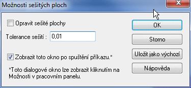 Nástroje manipulace s plochou Sešít plochy Ve stromu modelu zobrazte prvky BlueSurf 1, BlueSurf 2, BlueSurf 3 a BlueSurf 4. Vyberte kartu Tvorba ploch fi skupinu Plochy fi Sešití.