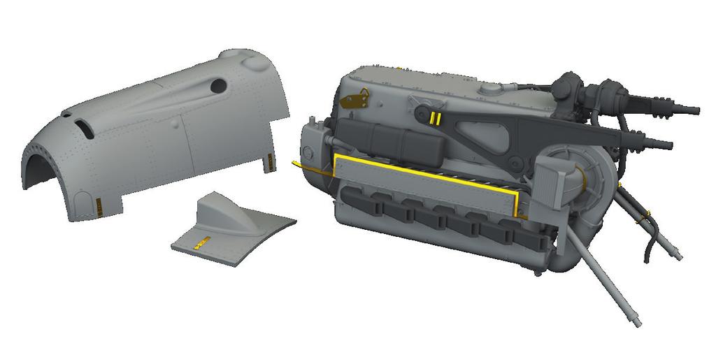632137 Bf 109E engine 1/32 Eduard Brassinová