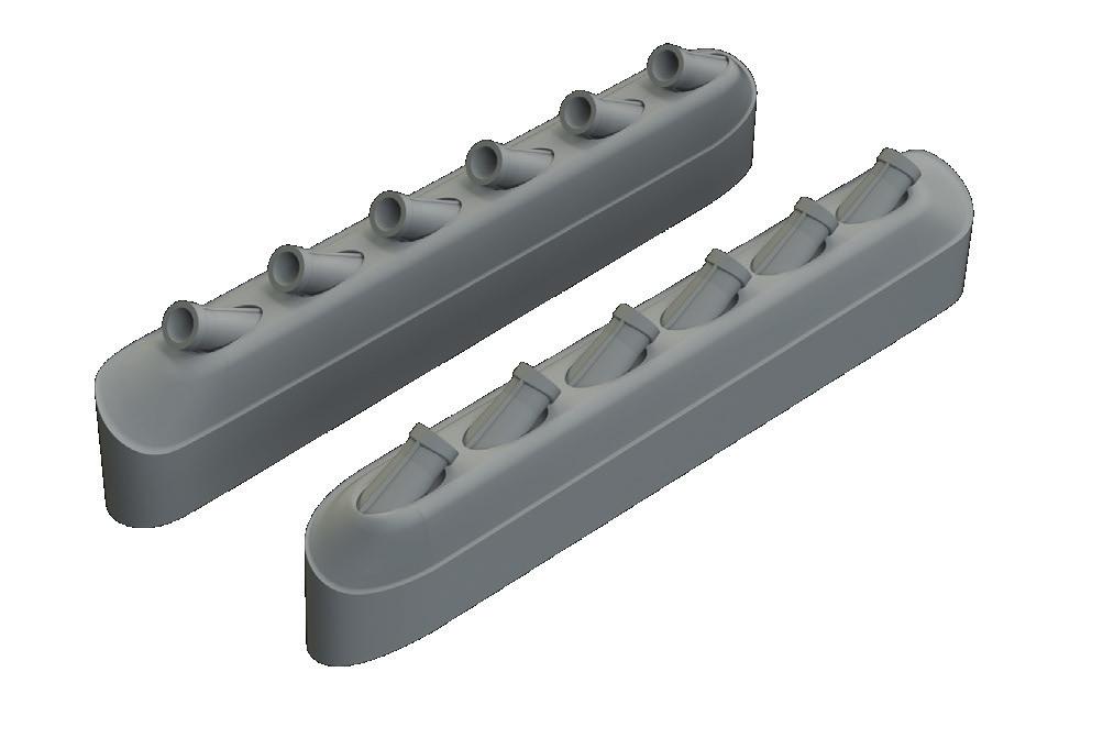 648478 SUU-7 dispenser w/ extended tubes 1/48 Brassinová sada - americký