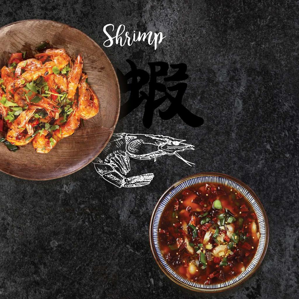 香辣烤鱼 398,- 888,- Celý grilovaný kapr v chilli omáčce Whole grilled carp in spicy chilli sauce 44. 椒盐大虾 Tygří krevety na soli Salt-roasted prawns 45.