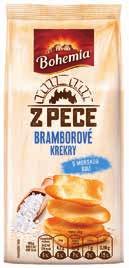 sýrové, grahamové g Vest Precle solené g Bohemia Z pece bramborové