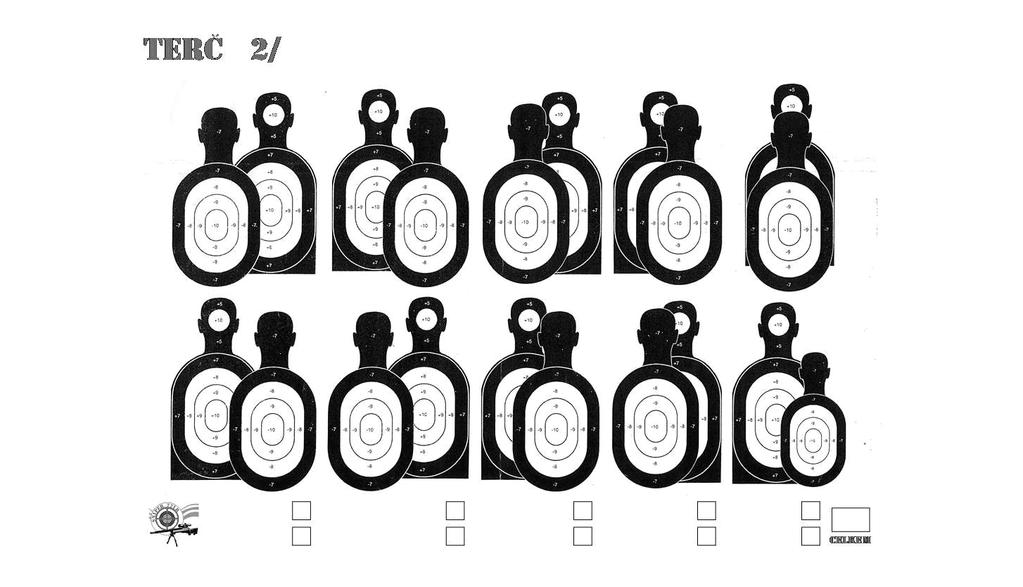 Část 2 terč 3 a 4 příprava se zbraní -terč 3 a 4 nástřel a