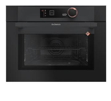 KOMBINOVANÁ MIKROVLNNÁ TROUBA DK7340A Provedení antracit/černé sklo Intuitivní ovládání s displejem White on Black Vnitřní objem trouby 40 l 4 programy přípravy z toho 2 kombinované Průvodce pečením