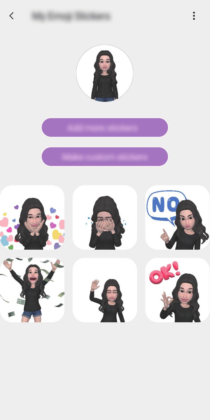 Aplikace a funkce Nálepky Moje emoji Vytvářejte vlastní nálepky s výrazy a akcemi obrázků Moje emoji. Nálepky Moje emoji můžete používat při odesílání zpráv nebo na sociálních sítích.