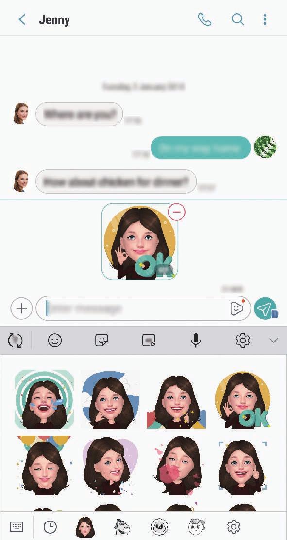 Odstranění obrázku Moje emoji Klepněte na Moje emoji, které chcete odstranit, podržte je a klepněte na položku.