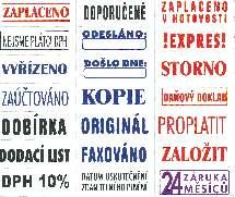 razítka vyrábíme do druhého dne Expres 0 minut +00 Kč Expres 3 hod.