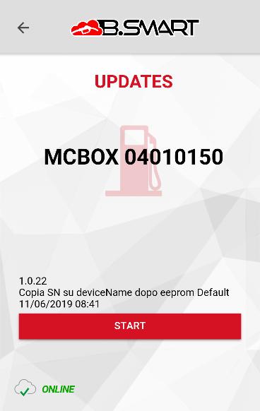 d. Aktualizace firmware čerpadla Displej čerpadla 0.00 Otevřete aplikaci jako SPRÁVCE a na seznamu operací zvolte AKTUALIZACE. 0.00 Spusťte aktualizaci tlačítkem SPUSTIT.
