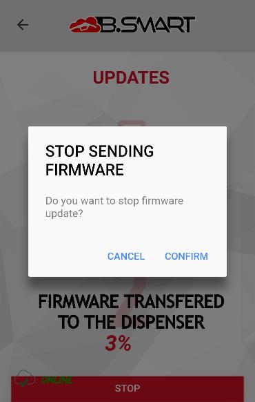 Aktualizace firmware dokončena.