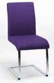 990,- Kč Židle Mia, pochromovaná kostra, potah imitace fialové, hnědé nebo černé kůže.
