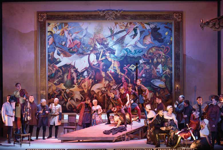 UVEDLI JSME Giacomo Meyerbeer (1791 1864) Václav Čížek (Raimbaut), Miloš Horák (Bertram), György Hanczár (Robert) a sbor opery NDM Jana Sibera (Isabella) a José Manuel (Robert) Uprostřed Miloš Horák