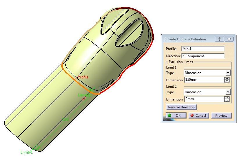 UTB ve Zlíně, Fakulta technologická 59 Při spuštění příkazu Extrude se