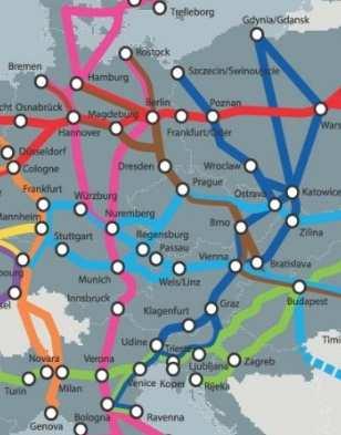 Poptávka po dopravě Rozvoj železniční infrastruktury Rozvojové oblasti a osy České