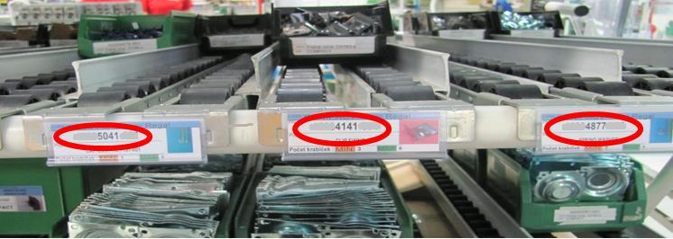 4.3.2 Označenia v regáloch Jedným z ďalších problémov na divízii Mechanika je neusporiadané označenie pozícii v kanban regáloch (viď obr. 23).