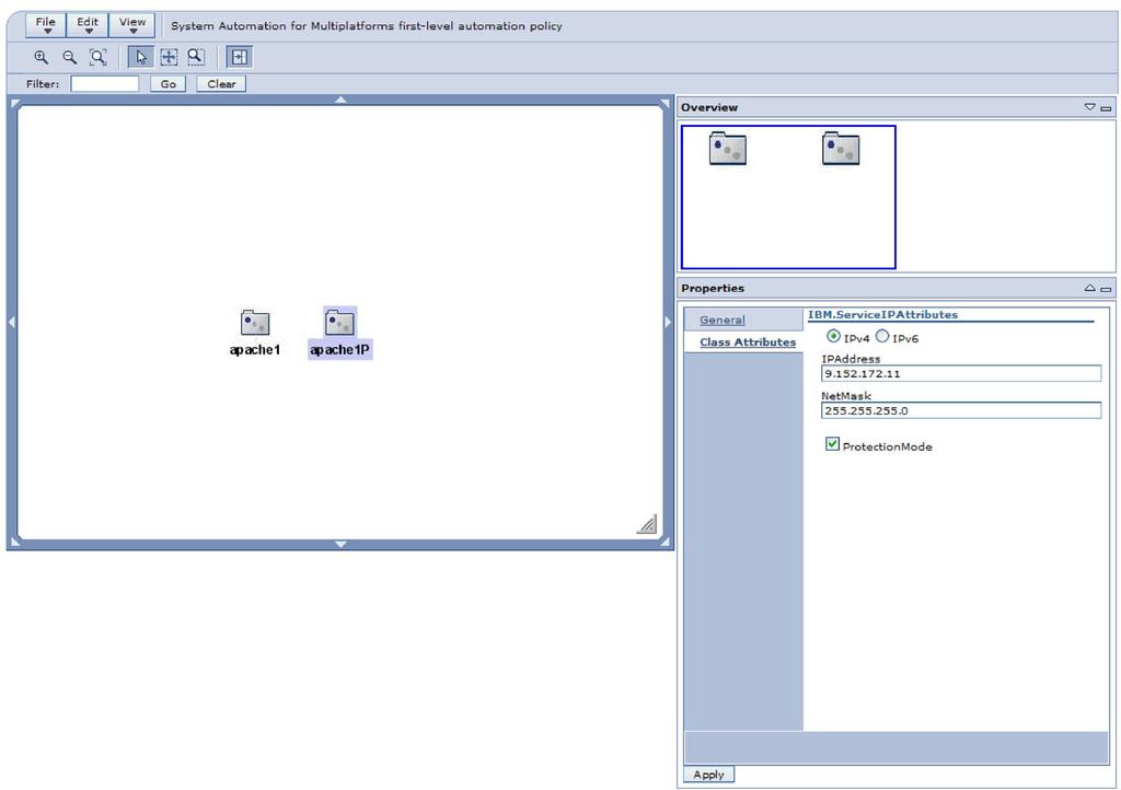 152 Administrator's and User's Guide Stage 4: Create a resource group Creating a resource group for apache1 and apache1ip on page 26 describes