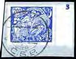 cena 2 000 Kč 1 200 Kč 252 ** zn. č. 170 Nc - 171 Nc stříhané s přetiskem, zk. Gilbert 500 Kč 253 ** zn. č. 170 Nc s dolním okrajem a počitadlem 550 Kč 254 ** zn. č. 172 ST ve vodorovné dvoupásce s pravým okrajem a DV krátká příčka, TD I, ZP 80 3 000 Kč 255 ** zn.
