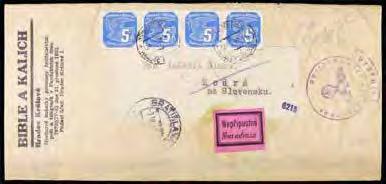43 400 Kč 506 pam. list k PRVÝM ZNÁMKAM VODCU SLOVENSKÉHO NÁRODA ANDREJ HLINKA..., mj. se zn. 24 C, s dvoubar. pam. raz. RUŽOMBEROK 1 20. 4. 39, zk.