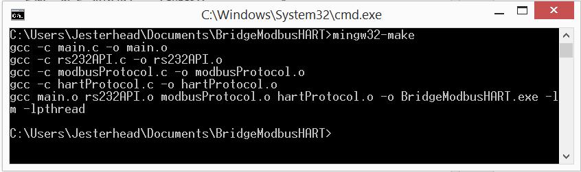 3.5 Uživatelská příručka Hlavní program BridgeModbusHART.exe a testovací program HARTmaster.exe jsou konzolovými aplikacemi. Aplikace jsou přeložitelné a spustitelné na systémech Windows.