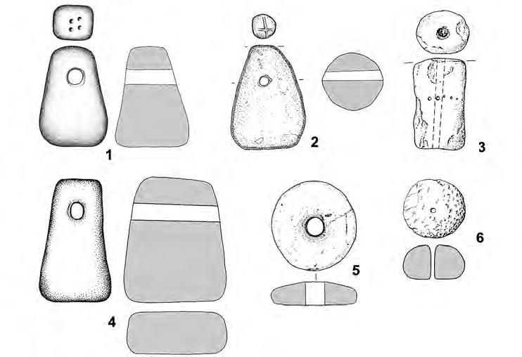 Archeologické rozhledy LXXI 2019 291 Obr. 15. Základní typologická klasifikace hliněných závaží z pravěku. 1 jehlancovité závaží (Březnice u Bechyně, viz obr.