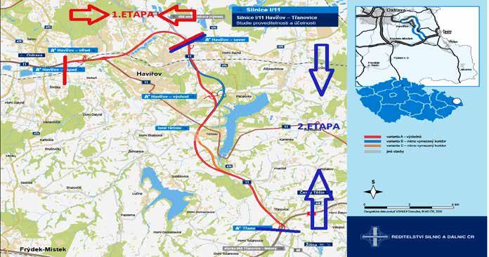 2. INFORMACE OBČANŮM Obchvat Těrlicka přeložka silnice I/11 Havířov-Třanovice V květnu 2009 byla zpracována technická studie, ve které byl řešen obchvat Havířova, jelikož stávající situace neodpovídá