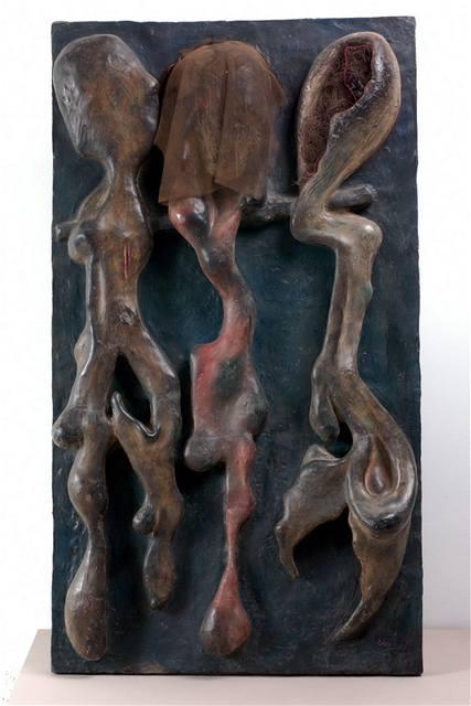 Ladislav Zívr: Tři ženy, 1937, reliéf,