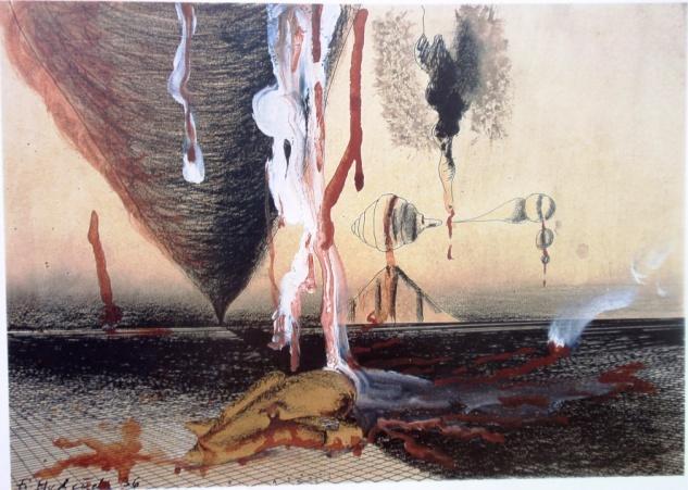 František Hudeček: Kytice a hlava, 1936, olej,