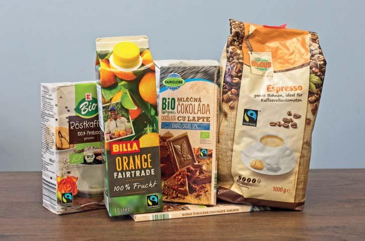 V OBCHODNÍCH ŘETĚZCÍCH ROSTE NABÍDKA ZBOŽÍ S CERTIFIKACÍ FAIRTRADE Prodej zboží s certifikací Fairtrade v ČR roste meziročně o desítky procent. Důvody?