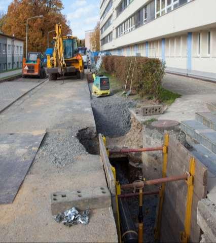 plynového potrubí v bezprostřední blízkosti hlavní