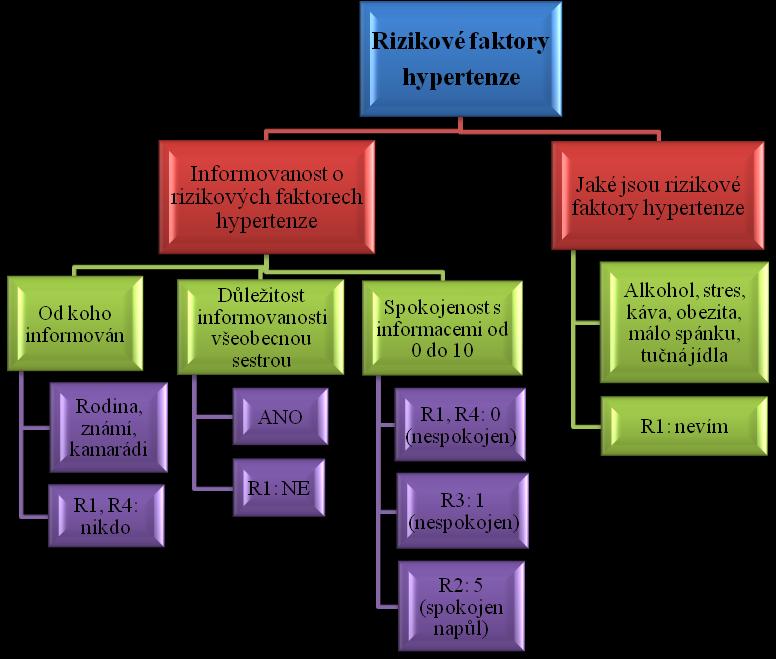 4.1 Kategorizace osob bez hypertenze ve věku 20 28 let (časná dospělost) Schéma 2 Informovanost o rizikových faktorech hypertenze osob bez hypertenze ve věku 20 28 let (časná dospělost) Schéma 2