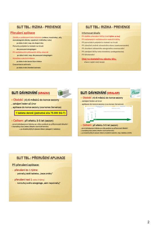 Praktické aspekty alergenové imunoterapie - aktuální EEACI guidelines a SPC  CZ - PDF Stažení zdarma