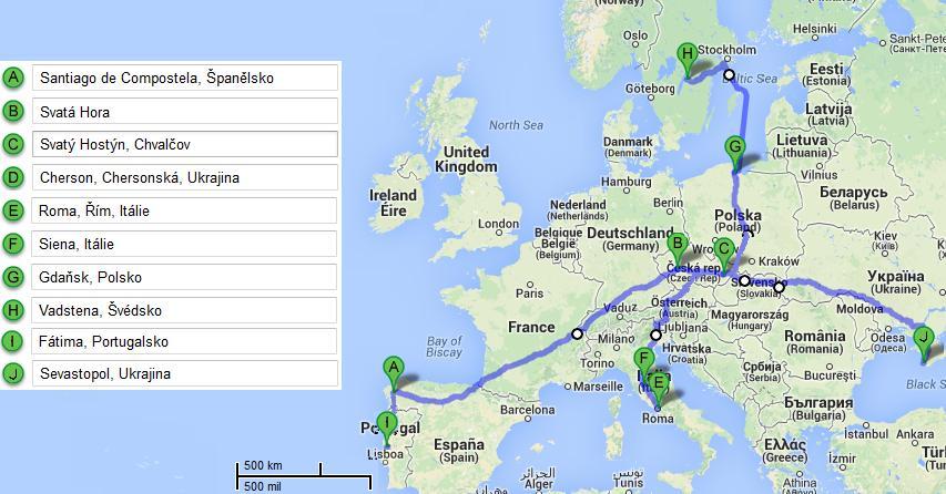 se z Avignonu do Říma, provedla totéž poutníkovi o několik století později. Trasu dlouhou 1650 km ušel za 64 dní. V roce 2010 vychází deník s názvem Pouť za sv. Kateřinou Sienskou do Sieny a Říma.