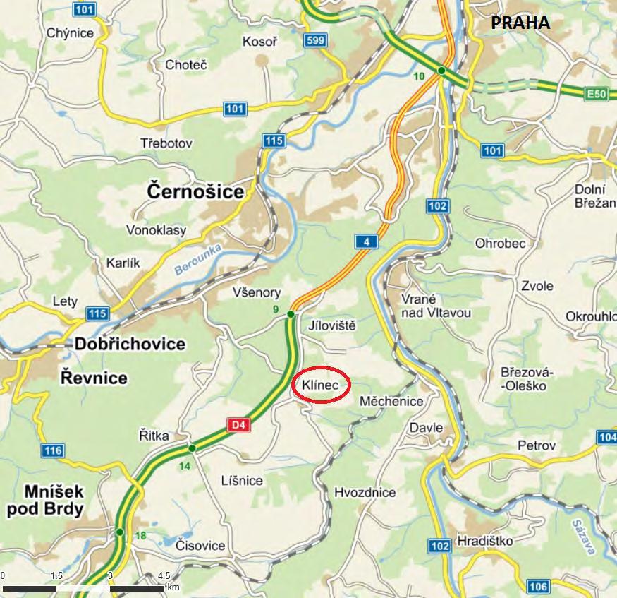 Obec Klínec Středočeský kraj