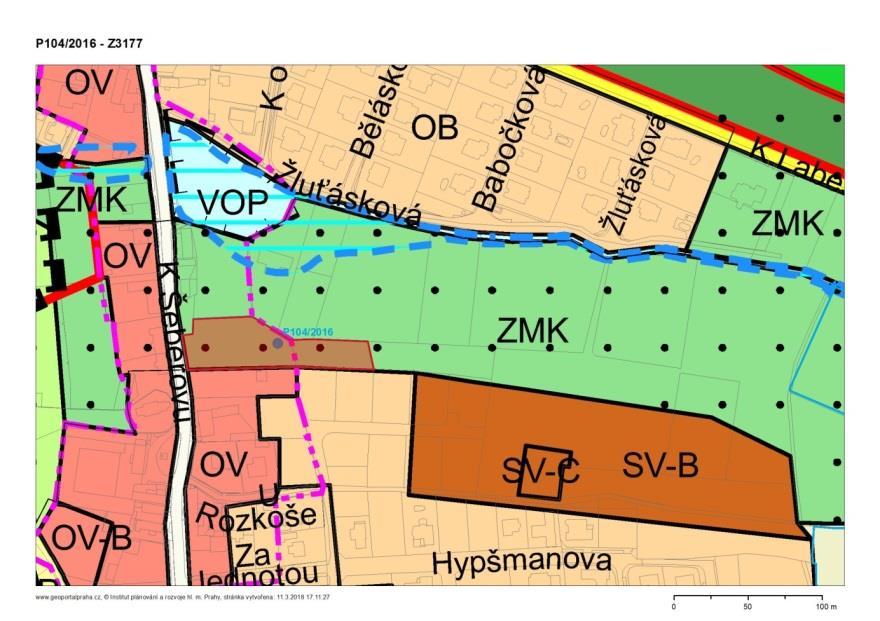 a dále se týká projednávané změny územního plánu pozemku parc. č. 571/6 a 571/171 část, k.