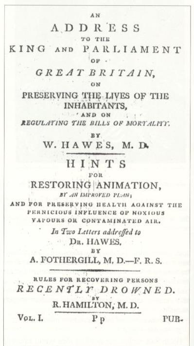 Do historie působení Royal Humane Society se zapsala řada významných osobností. První z nich byl doktor William Hawes jeden člen ze zakladatelů společnosti.