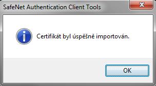 Zadat heslo k záloze certifikátu. 4. Potvrdit OK.