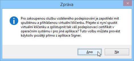 Poznamenejme, že jakmile se certifikát importuje do systému, je k dispozici i bez toho, aby Klíčenka602 byla v dané chvíli spuštěná.