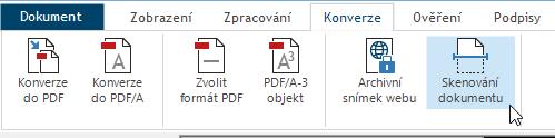 4.7. Skenování dokumentů do PDF formátu Funkce, kterou spustíte velkoplošným tlačítkem Sken do PDF, umožní z listinné předlohy