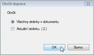 Toho lze využít, pokud je dokument (třeba vzniklý konverzí obrázku), zobrazen pootočený nebo vzhůru nohama.
