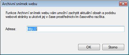 Konverze může trvat trochu déle, podle toho, jak rozsáhlá je stránka, kterou archivujete.