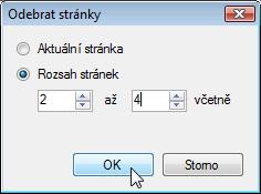 Jeho prostřednictvím můžete stránky připojit na začátek (před první stránku stávajícího dokumentu), na konec (za poslední stránku připojovaného dokumentu) nebo za konkrétně vybranou stránku