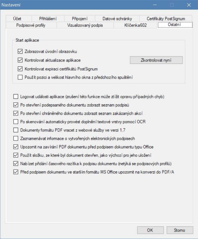Při zaškrtnutém políčku Upozornit na zavírání PDF dokumentu před podpisem dokumentu typu Office bude vždy před podpisem dokumentů z rodiny Office zobrazeno varování na uzavření souboru před