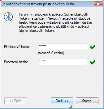 9.2.1. První spárování obou zařízení Při prvním spárování obou zařízení (zařízení se dosud neznají ) je nutné podle pokynů jednorázově inicializovat prvky doplňkového zabezpečení.