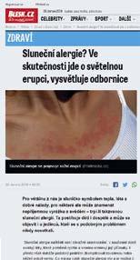 alopecie nebo sluneční alergie. DUBEN Náš praktický lékař MUDr.