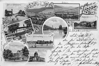 Cesta u železáren Sobotín strojírna Petrov hutní rybník nádraží Sobotín nádvoří železáren hotel U hutníka mauzoleum. Archiv autora (1898) baronského titulu.