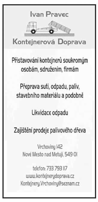 Novoměstský zpravodaj leden 2020 placená inzerce Komplexní pohřební služby a převozy zesnulých na vysoké profesionální úrovni po celé ČR i ze zahraničí POHŘEBNÍ ÚSTAV, pobočka Nové Město nad Metují