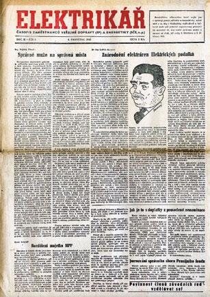 dniků hlavního města Prahy a Středočeských elektráren, n. p.