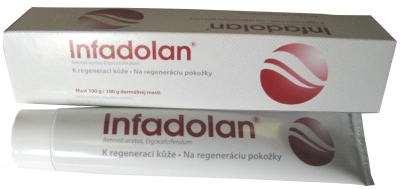 Léčivé přípravky: Infadolan Obrázek 23 Infadolan 6.3.5 Alfa-tokoferol Charakteristika: Alfa tokoferol (vitamin E) je přírodní nebo syntetická látka s epitelizačními účinky.
