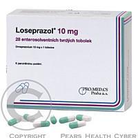 Obrázek 19 Loseprazol 10 mg (31) b) Pantoprazol Indikace: pálení žáhy a k profylaxi gastroduodenálních vředů při současném užívání nesteroidních antiflogistik Kontraindikace: - Přecitlivělost na